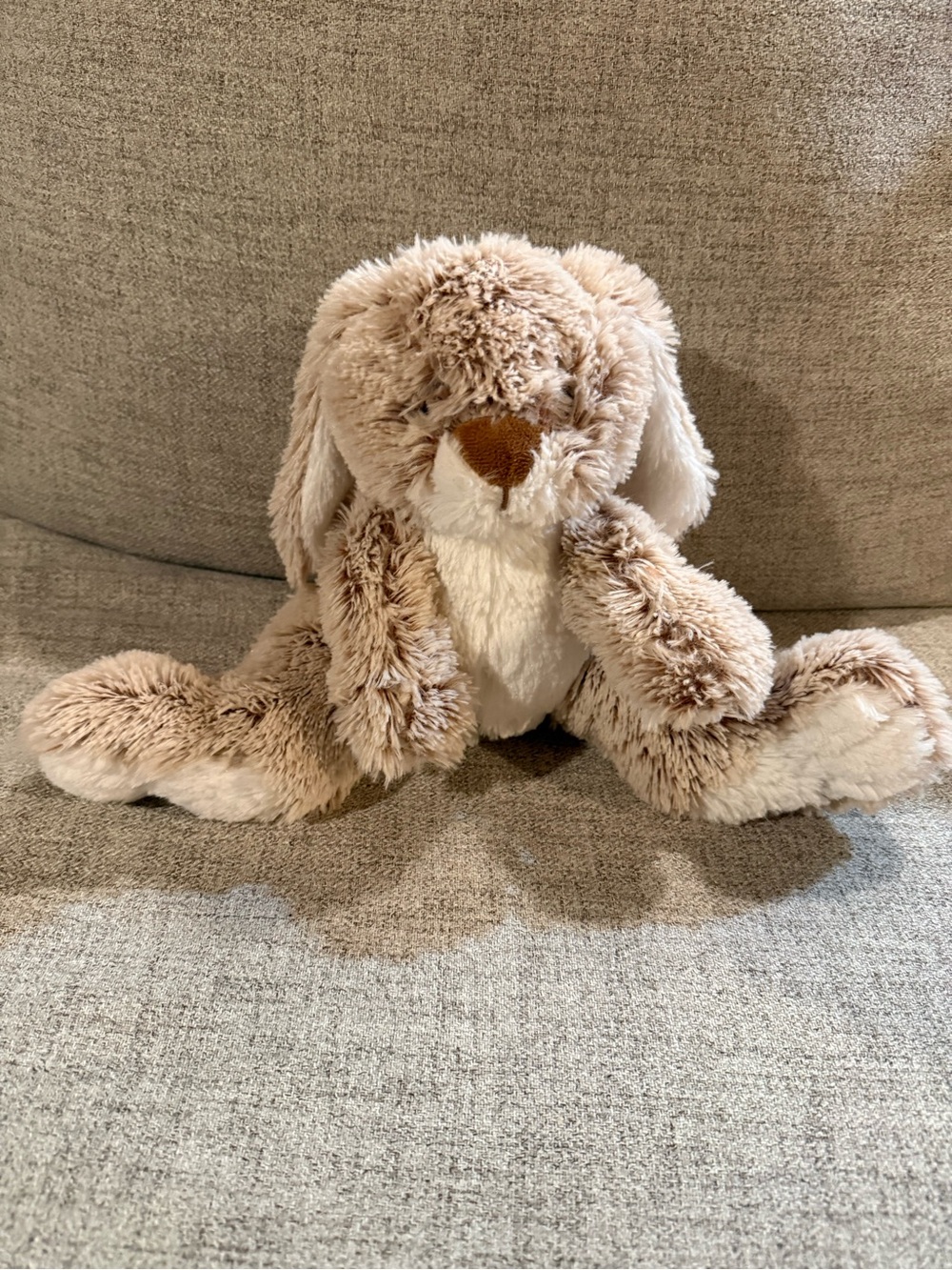 Melissa Soft Beige Plush Bunny with Floppy Ears